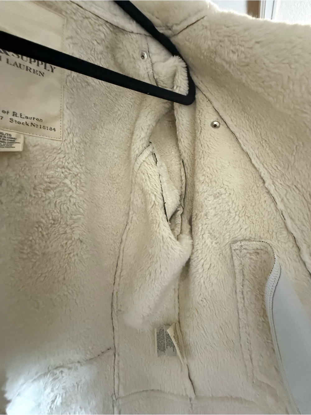 Ralph Lauren Olive Shimmer Faux-Shearling Moto Jacket - Picture 5 of 12
